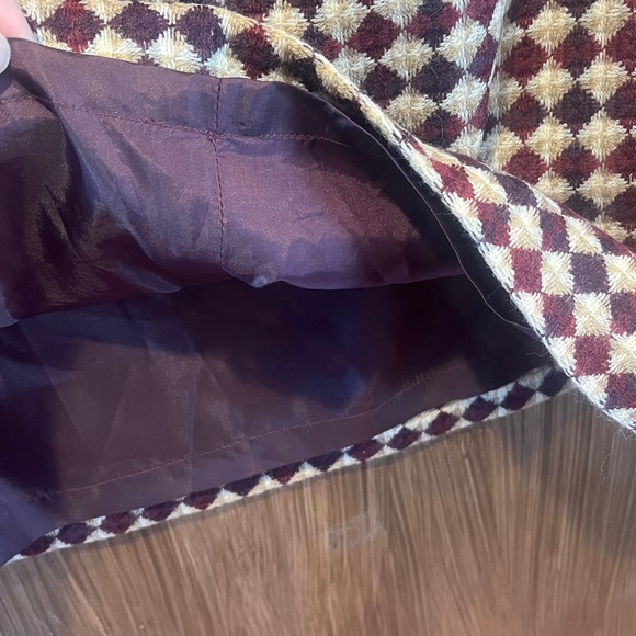 Vintage Eddie Bauer Geometric Print Wool Skirt - Picture 5 of 6